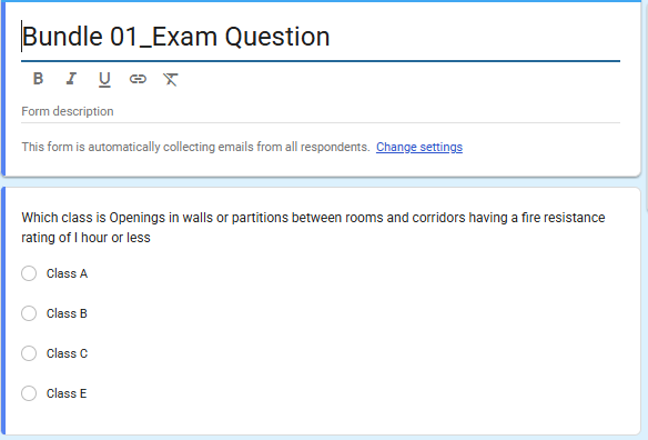 Sample practice question